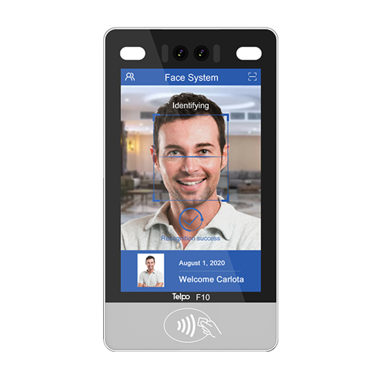 F10T facial recognition time clock terminal