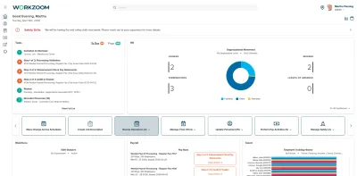 Workzoom Trinidad & Tobago HRIS dashboard, Trinidad and Tobago HCM software in Workzoom