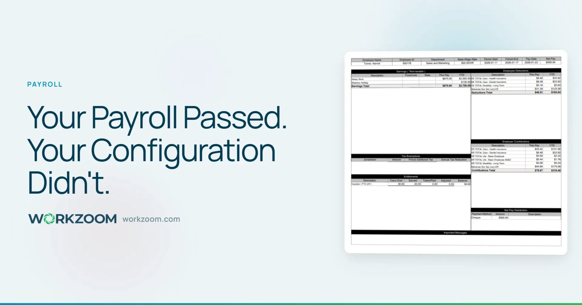 Your Payroll Passed. Your Configuration Didn't. - Payroll - Workzoom